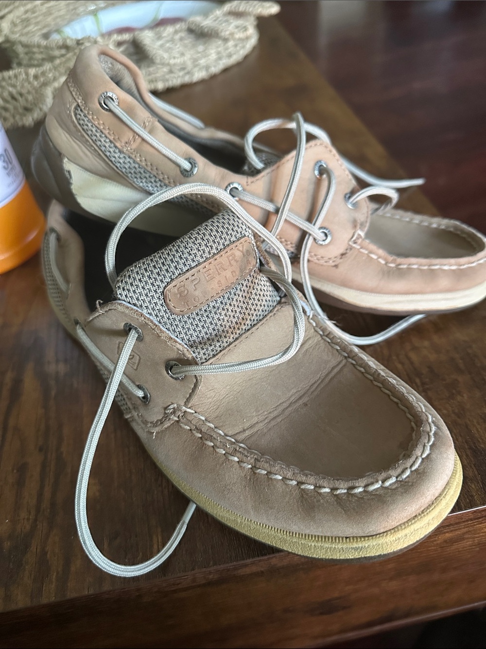 Sperry Women's Tan & Cream Boat Loafers